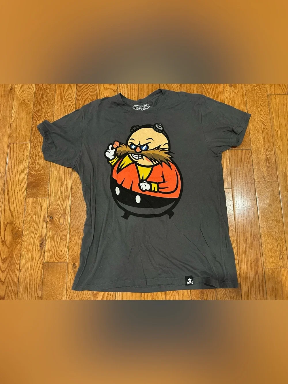 Johnny Cupcakes x Sonic Dr. Eggman Robotnik Graphic T-Shirt Charcoal Gray L